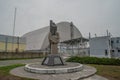 Monument built at the square near Chernobyl nuclear power plant