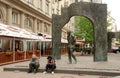Monument Bulat Okudzhava on Arbat Street in Moscow