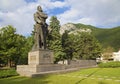 The monument of Bulgarian national hero Hristo Botev in Vratza Royalty Free Stock Photo