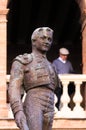 Monument of the bullfighter Manolo Montoliu in front of the bullring in Valencia