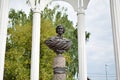 Monument-bust of M.I. Tsvetaeva. The inscription on the monument: `Marina Tsvetaeva.` Elabuga. Tatarstan