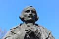 Monument-bust to the Russian writer of Ukrainian origin Nikolai Gogol in the National Museum-Reserve M.V. Gogol