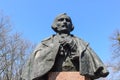 Monument-bust to the Russian writer of Ukrainian origin Nikolai Gogol in the National Museum-Reserve M.V. Gogol