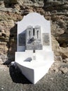 Monument at Cajobabo Little Beach, Caribbean Sea, Cuba Royalty Free Stock Photo