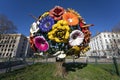 The monument called the flower-tree located at Antonin Poncet place, Lyon, France