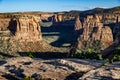 Monument Canyon in Golorado national Monument at Sunset Royalty Free Stock Photo