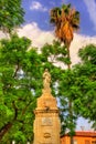 Monument on Capuchinos Square in Malaga, Spain Royalty Free Stock Photo