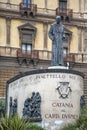 Monument of Cardinal Dusmet in Catania Royalty Free Stock Photo