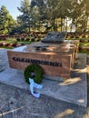 Monument for Carl Gustaf Emil Mannerheim on Hietaniemi cemetery, Helsinki, Finland