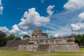 Monument of Chichen Itza snake pyramid Mexico Yucatan Royalty Free Stock Photo