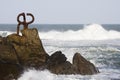 Monument by chillida in donostia Royalty Free Stock Photo