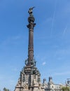 Monument of Christopher Columbus Barcelona Royalty Free Stock Photo