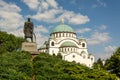 Monument comemorating Karageorge. Temple of Saint Sava in Belgrade, Serbia Royalty Free Stock Photo