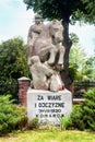 Monument commemorating the Battle of Komarow in Poland