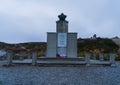 Monument commemorating fallen soldiers during World War II in the Arctic Circle, N: 66 ÃÂ° 33`3.09