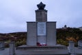 Monument commemorating fallen soldiers during World War II in the Arctic Circle, N: 66 ÃÂ° 33`3.09