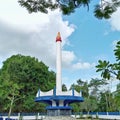 monument commemorating the flood in the Sempor Reservoir