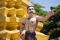 A monument commemorating the heroism and bravery of History Khun Rong Palad Chu and platoon 400 thai soldiers statues at Wat See