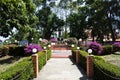 A monument commemorating the heroism and bravery of Khun Rong Palad Chu and History Khun Rong Palat Chu statue at Wat See Roy or Royalty Free Stock Photo