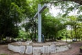 Monument commemorating the visit of Pope John Paul II in 1986 to the site of the Armero tragedy