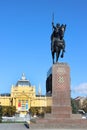 Monument of the Croatian King Tomislav and art pavilion in Zagreb