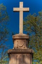 Monument of the cross at King Peter Square in Pancevo, Serbia Royalty Free Stock Photo