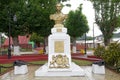 Monument in Curaco de Velez, Quinchao Island, Chile