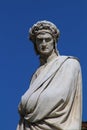 Monument of Dante Alighieri, famous italian poet in the Piazza Santa Croce ,Florence, Italy Royalty Free Stock Photo