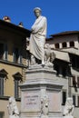 Monument of Dante Alighieri, famous italian poet Royalty Free Stock Photo