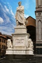 Monument of Dante Alighieri in Florence closeup