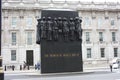 Monument dedicated to all the women who fell during the clash of the second world war. memorial place on a London street Royalty Free Stock Photo