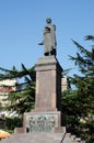 Monument dedicated to famous georgian poet Shota Rustaveli in Tbilisi