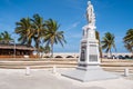 Monument dedicated to the founder of Progreso, an important beach town near Merida in Mexico