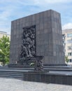 Monument dedicated to the Ghetto Heroes in Warsaw, Poland. Royalty Free Stock Photo