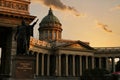 The monument dedicated to Mikhail Kutuzov near the Kazan Cathedral in Saint Petersburg, Russia