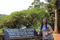 A monument dedicated to the place where the Nile River originates from Lake Victoria. Royalty Free Stock Photo