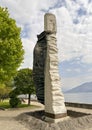 Monument dedicated to women silk weavers by Francesco Somaini on Lake Como in Menaggio, Italy.