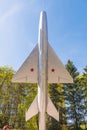 The monument depicting Soviet warplane airplane Royalty Free Stock Photo