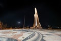 Monument of the discoverers at night in Belen