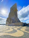 Monument of the Discoveries a historical landmark in Balem, Portugal honoring Portugese explorer