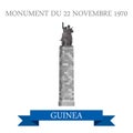 Monument Du 22 Novembre 1970 Conakry in Guinea fla