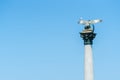 Monument eagle sunken crimean sevastopol city moon top sky blue, for famous statue from military for russian travel