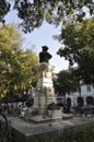 Lisbon, 14th july: Monument of Eduardo Coelho from Miradouro Alcantara in Chiado district from Lisbon