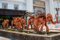 The monument of the elephants.Thailand. Chiangmai.