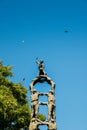 Monument of Els Castellers monument, meaning pyramid of people, built traditionally at festivals in the Catalonia region Royalty Free Stock Photo