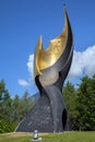 The monument at entrance to The Mont Blanc Tunnel Royalty Free Stock Photo