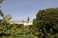 Monument equestrian a Felipe IV front Palacio Real from Madrid City. Spain