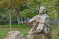 Monument erected in Rupite in honor of Baba Vanga, a very famous Bulgarian seer