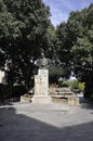 Bust Sculpture of Ernest Denis historian in Jardin de la Fontaine Public Garden from Nimes in south of France