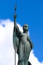 Symbol of Britannia, statue on top of Liberation Memorial, Stanley, Falkland War Memorial, Port Stanley, Falkland Islands Royalty Free Stock Photo